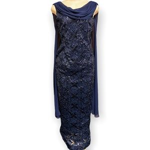 NWOT TAHARI Sequined Evening Dress